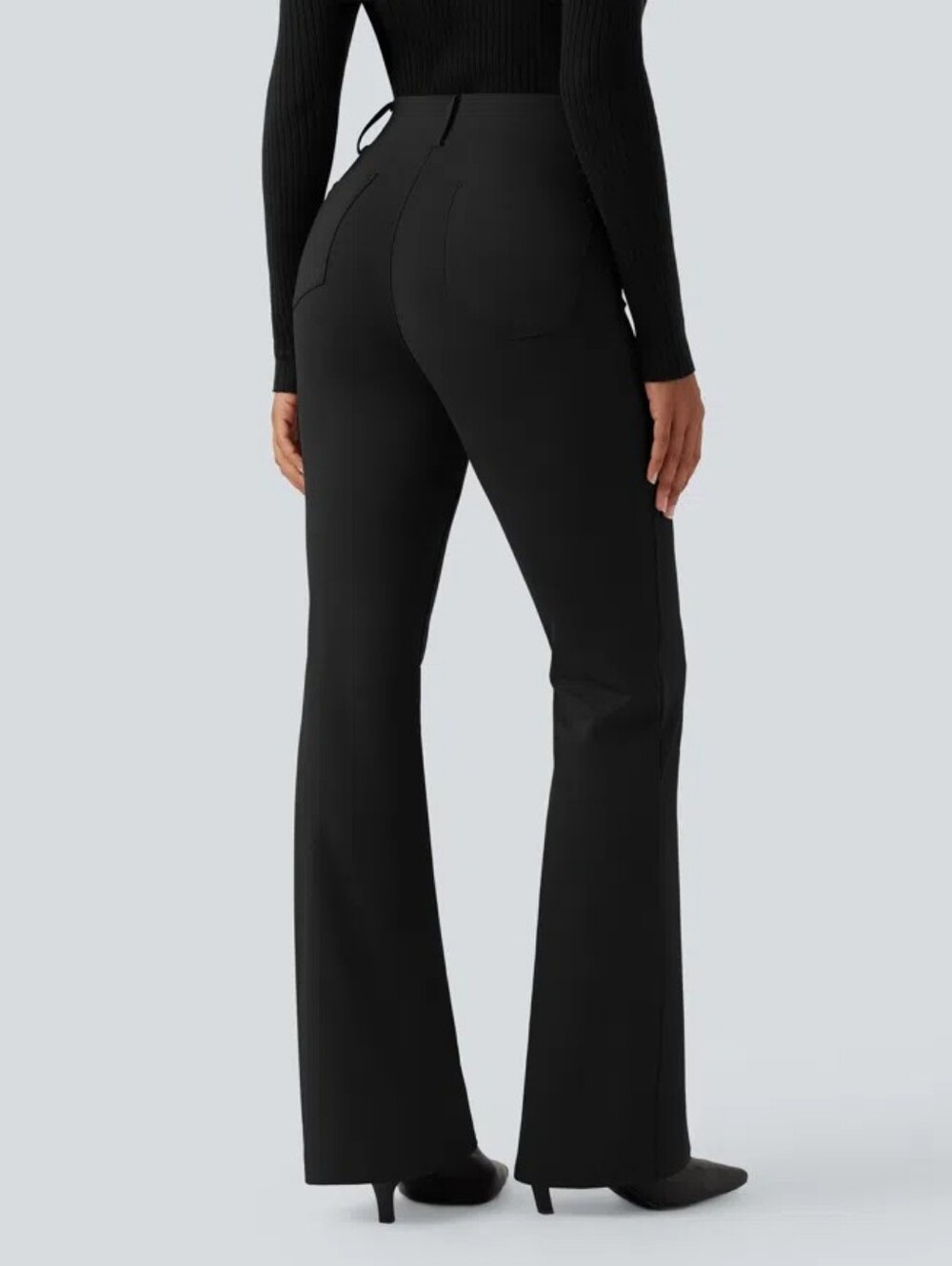 Halara Flex™ DayStretch High Waisted Flare Work Pants with Pockets Small Tall - Picture 3 of 8